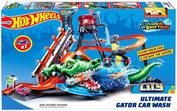 hot wheels alligator garage