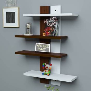 Antique Mart Rack Wall Shelf Brown White Wooden Wall Shelf Price In India Buy Antique Mart Rack Wall Shelf