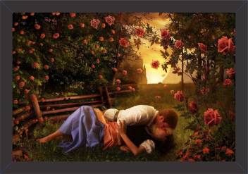 Mad Masters Good Night Romantic Couple Kissing Painting For