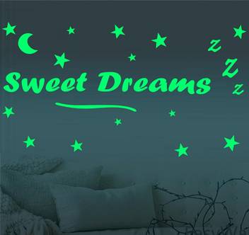 Dreamkraft Small Good Night Radium Glow In The Dark Wall Stickers Sticker