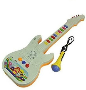 white toy guitar