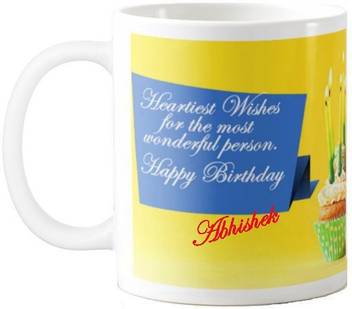 Exoctic Silver Abhishek Happy Birthday Gift 57 Ceramic Mug Price In India Buy Exoctic Silver Abhishek Happy Birthday Gift 57 Ceramic Mug Online At Flipkart Com May your birthday be filled with many happy hours and your life with many happy birthdays. flipkart