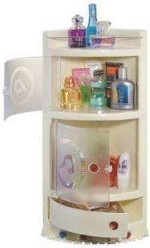 Digionics Bathroom Plastic Corner Cabinet Mp3 White Plastic Wall
