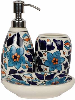 Craftghar Ceramic Set Of Liquid Soap Dispenser Soap Holder And Toothbrush Holder Set Of 3 Perfect For Bathroom Ceramic Bathroom Set Price In India Buy Craftghar Ceramic Set Of Liquid Soap Find details of companies offering ceramic soap dispenser at best price. flipkart