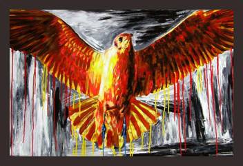 Mad Masters Pheonix Bird 1 Piece Wooden Framed Painting Wall Art Home Da C Cor Painting Art Unique Design Attractive Frames Mad 2124 Oil 18 Inch X 12 Inch Painting Price