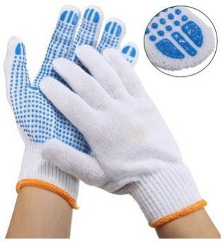 cotton dotted gloves