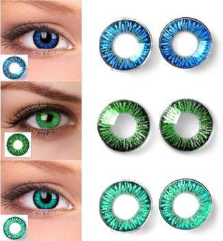 Color Style Green Dark Blue Turquoise Colored Contact Lens Monthly 0 Colored Contact Lenses Pack Of 6 Monthly Price In India Buy Color Style Green Dark Blue Turquoise Colored Contact Lens