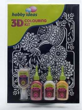 Flipkart Com Fevicryl 3 D Colouring Kit Floral Watering Can
