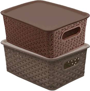 Kuber Industries Hbasket With Lid Multi Ctltc10895 Storage