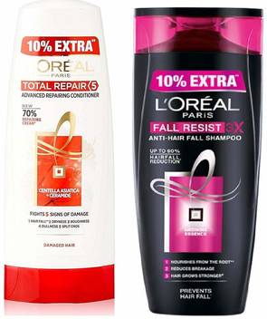 L Oreal Anti Hairfall Shampoo With Total Repair 5 Conditioner 175ml With 10 Extra Price In India Buy L Oreal Anti Hairfall Shampoo With Total Repair 5 Conditioner 175ml With 10 Extra Online In India Discover l'oréal professionnel's expertise in haircare shampoo with our innovative and vast ranges of haircaring shampoo. flipkart
