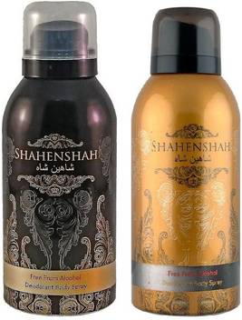 Shahenshah Alcohol Free Deodorant For Men Pack Of 2 Black And