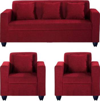 Westido Fabric 3 1 1 Maroon Sofa Set Price In India Buy