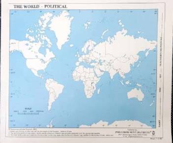 Practice Map World Political Set Of 100 Paper Print Maps