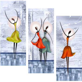 Art Amori Dancing Doll Three Piece Mdf Painting Digital Reprint 15