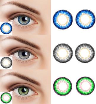 Soft Eye Green Grey Dark Blue 3 Pair Contact Lens With Solution And Lens Case Monthly Price In India Buy Soft Eye Green Grey Dark Blue 3 Pair Contact Lens With