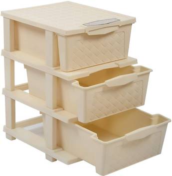 Grayplast Cargo 3 Small Multipurpose Storage System Pull Out Chest