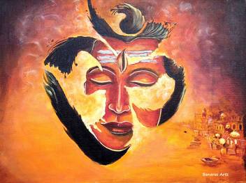 Banaras Arts Banaras Arts Lord Shiva Canvas 18 Inch X 24 Inch Acrylic Painting Acrylic 18 Inch X 24 Inch Painting Price In India Buy Banaras Arts Banaras Arts Lord Shiva
