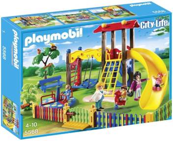 Playmobil Children S Playground Set Children S Playground Set Shop For Playmobil Products In India Flipkart Com Kids will love racing figures down the slide or giving them a push on the swing. flipkart