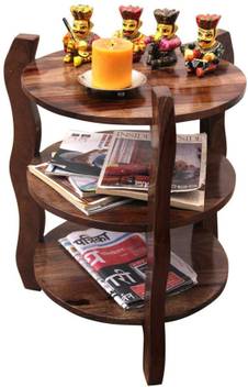 True Furniture Sheesham Wood 3 Tier End Table For Living Room Natural Finish Solid Wood Bedside Table Price In India Buy True Furniture Sheesham Wood 3 Tier End Table For Driftingwood sheesham wood curved legs end table for living room(walnut brown).