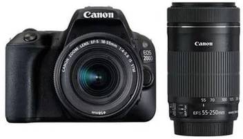 Canon Eos 200d Dslr Camera Body With Dual Lens Ef S18 55 Is Stm Ef S 55 250 Is Stm 16 Gb Sd Card Camera Bag Price In India Buy Canon Eos 200d