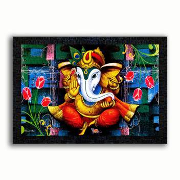 Poster N Frames Uv Textured Decorative Art Print Of Ganeshji With