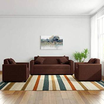 Allie Wood Wooden Sheesham Sofa Set For Living Room Brown Cushion Fabric 3 1 1 Teak Finish Brown Cushion Sofa Set Price In India Buy Allie Wood Wooden Sheesham Sofa Set