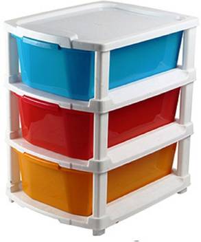 Aakar Lifestyle Multipurpose Plastic 3 Pull Out Modular Drawer