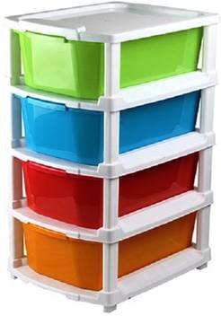 Aakar Lifestyle Multipurpose Plastic 4 Pull Out Modular Drawer Plastic 4 Pull Out Modular Drawer