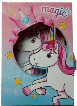 Furnish Marts Unicorn Big Size Diary With Lock Case For Kids Gifts