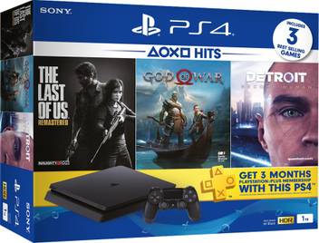 Sony Playstation 4 1tb Console 1000 Gb With God Of War Detroit Become Human The Last Of Us Remastered Price In India Buy Sony Playstation 4 1tb Console 1000 Gb With