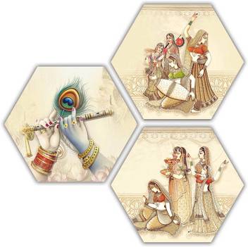 Krishna's bansuri 3 Piece MDF Painting Paper Print - Art & Paintings  posters in India - Buy art, film, design, movie, music, nature and  educational paintings/wallpapers at Flipkart.com