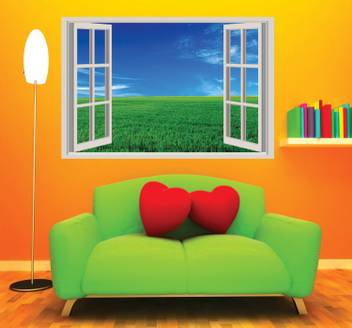 All Your Design Small Wall Window 3d Decorative Wall Stickers For