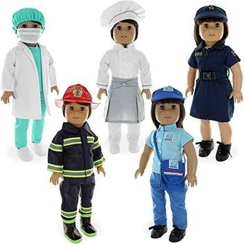 Pink Butterfly Closet Doll Clothes 22 Pieces 5 Sets Labor Career Outfit Sets Fits American Girl Doll My Life Doll And Other 18 Inch Dolls Doll Clothes 22 Pieces 5 Sets