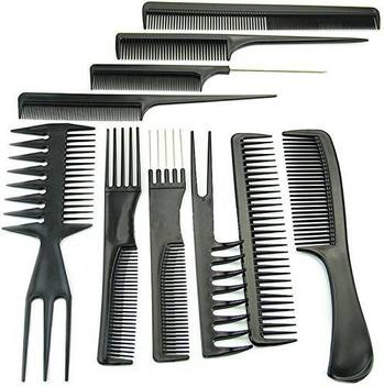 Shopee 10pcs Pro Salon Hair Cut Styling Hairdressing Barbers Combs
