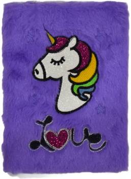 Arishto Love Unicorn Fur Diary A5 Note Book Ruled 150 Pages Price