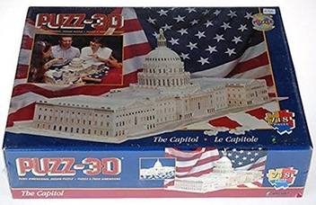 Wrebbit Puzz 3d The Capitol Three Demensional Jigsaw Puzzle Puzz