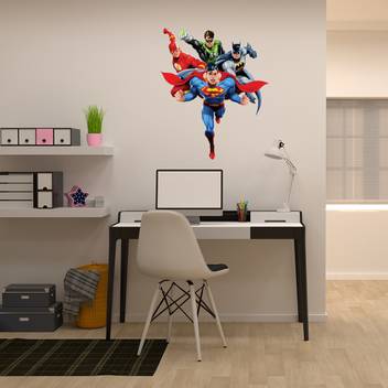 Spinn Decor Wall Decal Dc Comics Jr Justice League Team Large Self Adhesive In India - Large Dc Comics Wall Decal Spinn Decor Wall Decal Dc Comics Jr Justice League Team Large Self Adhesive In India - Large Dc Comics Wall Decal