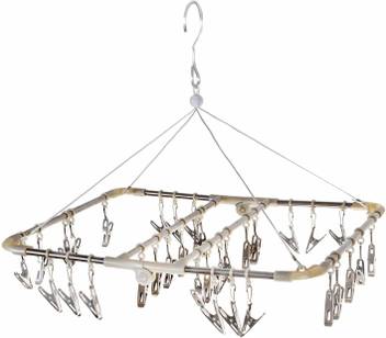 Baby Grow Stainless Steel Aluminum Clothes Drying Rack Clip Hanger