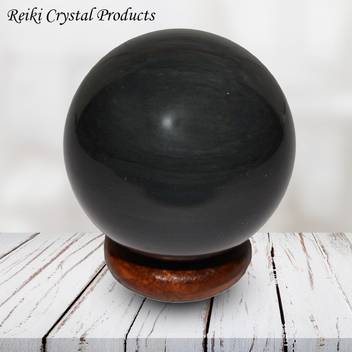 Reiki Crystal Products Black Obsidian Ball Sphere Crystal Ball