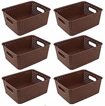 Xllent Brown Set 6 Basket Storage Basket Price In India Buy