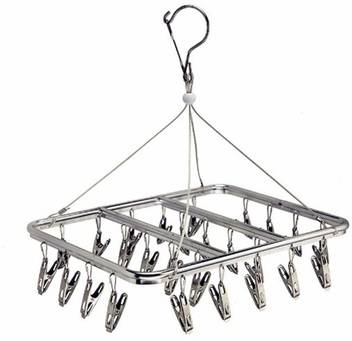 Baby Grow Stainless Steel Aluminum Clothes Drying Rack Clip Hanger