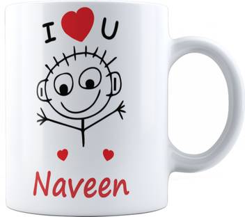 Suvan I Love You Naveen Personalized Coffee Ceramic 350 Ml