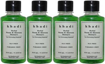 Khadi Pure Herbal Neem And Aloevera Shampoo With No Sls Paraben Pack Of 4 Men Women Price In India Buy Khadi Pure Herbal Neem And Aloevera Shampoo With No
