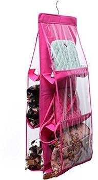 Vepson 6 Pocket Large Clear Purse Handbag Hanging Storage Bag