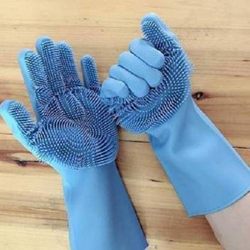 Kitchenfest Silicone Cleaning Reusable Scrub Gloves Wet And Dry Wet And Dry Glove Price In India Buy Kitchenfest Silicone Cleaning Reusable Scrub Gloves Wet And Dry Wet And Dry Glove Online