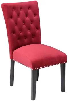 Lakdi The Furniture Co High Back Wooden Dining Chair With Designer Quilting And Nailhead Trim Fabric Dining Chair Price In India Buy Lakdi The Furniture Co High Back Wooden