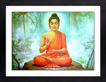Craftsfest Vastu Buddha Painting With Frame Digital Reprint 13 5