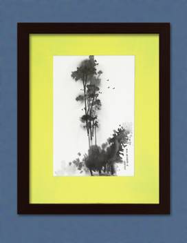Vibgyor Creative Spectrum Nature Blak Ink On Paper Original