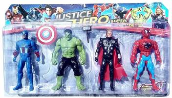 Hola Avenger Toy Set Avenger Toy Set Buy Spiderman Thor Captain America And Hulk Toys In India Shop For Hola Products In India Flipkart Com