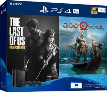 Sony Ps4 Pro 1tb Console With Extra Controller Black 1000 Gb With The Last Of Us Remastered God Of War Price In India Buy Sony Ps4 Pro 1tb Console With Extra Controller Black